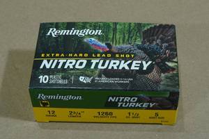 lot 146 image: 10 Remington Nitro Turkey 12 Gauge 2-34 5 Shot Shotshells
