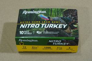 lot 147 image: 10 Remington Nitro Turkey 12 Gauge 2-34 4 Shot Shotshells