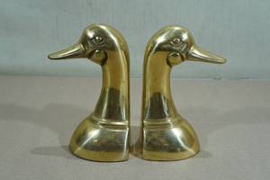 lot 157 image: Brass Duck Book Ends