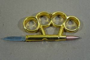 lot 27 image: Brass Paper Weight Pen Knife
