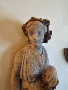lot 302 image: Faux Stone Neoclassical Woman Architectural Figure