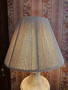 lot 131 image: Robust Chalkware Urn Lamp