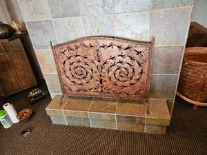 lot 136 image: Folk Art Cut-Out Fireplace Screen
