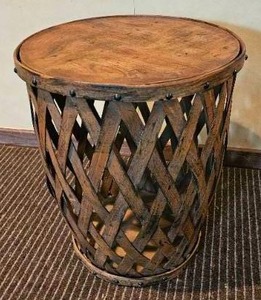 lot 12 image: 1976 Henredon Bohemian Drum Side Table
