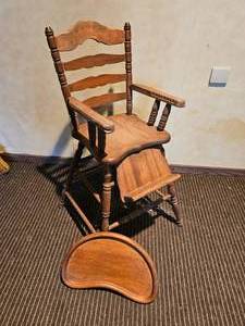 lot 343 image: Charming Primitive Highchair