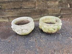 lot 165 image: Rooster Relief Concrete Planters