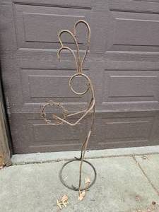 lot 31 image: Wrought Iron Tambourine Man Garden Figure