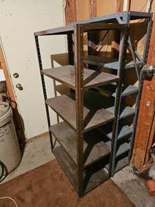 lot 476 image: Functional Metal Garage Shelving