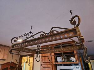 lot 41 image: Scrolled Tuscan Style Pot Rack