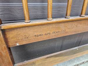 lot 261 image: Midcentury Vintage King Headboard