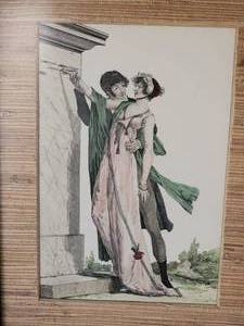 lot 501 image: Edwardian Colored Framed Etchings, pair