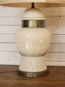 lot 85 image: Vintage Glazed Ceramic Jar Table Lamp