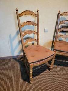 lot 120 image: Country French Ladderback Chairs