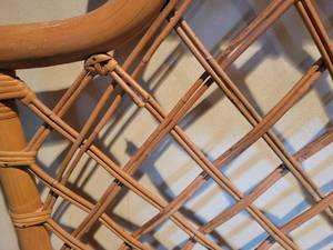 lot 354 image: Awesome Mid-Century Modern Vintage Bamboo Styled Headboard