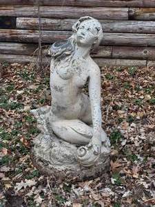 lot 55 image: Amazing Vintage Siren Garden Sculpture Near Life-sized