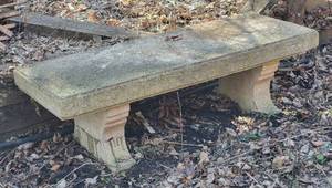 lot 73 image: Classic Concrete Garden Bench