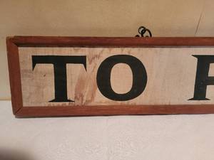 lot 351 image: Local Vintage Prior Lake Hanging Print Sign  To Prior
