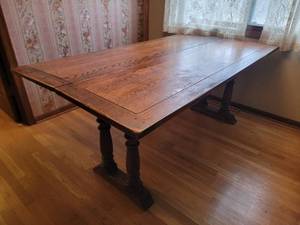 lot 272 image: Stunning Vintage Hardwood Arts & Crafts Folding Dining  Console Table