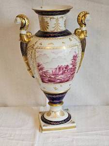 lot 7 image: Sevres French Porcelain Handled Vases
