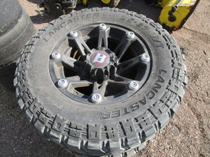 (3) 8 Hole Ballistic Off Road Alum Wheels w33X12.50R17 Tires
