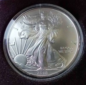 lot 3 image: 2018 U.S. Silver Eagle