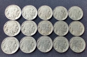lot 8 image: (15) Buffalo Nickels
