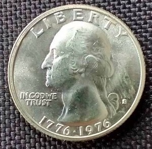 lot 75 image: Silver Bicentennial Quarter