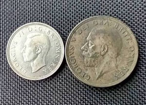 lot 81 image: (2) British Silver Coins