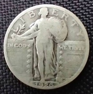 lot 100 image: 1926 Standing Liberty Silver Quarter