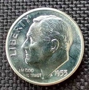 lot 101 image: 1953 Proof Silver Dime