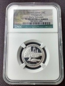 lot 103 image: 2018-S Silver Quarter - NGC PF 70 Ultra Cameo