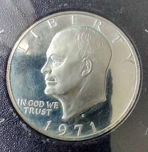 lot 108 image: 1971-S Proof Silver Eisenhower Dollar