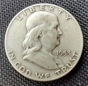 lot 109 image: 1953-D Franklin Half Dollar