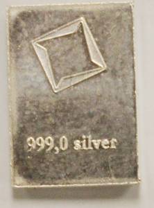 One Gram Bar Of .999 Fine Silver