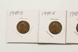 1945, 1945 - D, 1945 - S Wheat Back Pennies