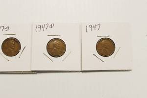 1947, 1947 - D, 1947 - S Wheat Back Pennies