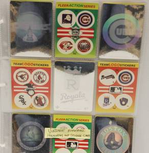 Vintage Baseball Hologram And Sticker Cards