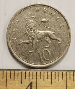 UK 10 Pence 1975 Queen Elizabeth
