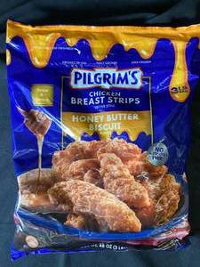 Pilgrims Honey Butter Biscuit Chicken Breast Strips - 48Oz Bag Best by 06202023