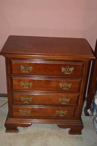 Vintage Ornate NightstandBedside Table