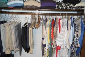 Closet Contents - Hawaiian Shirts, Slacks, Short Sleeve Button Downs, Sweaters, Etc.