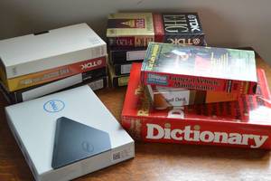 2 - Assorted Lot - Books, Vintage Tapes, Dell USB DVD Drive