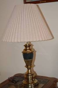 5 - Decorative Gold and Green Table Lamp
