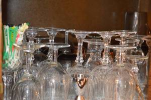 7 - Cabinet Contents - Wine Glasses, Shot Glasses, Cups, Assorted Drinkware
