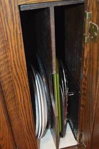 7 - Drawer Contents - Baking Sheets, Vintage Sensatemp, Cups, Bottles, Etc,