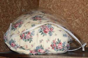 Assorted Closet Contents - Bedding, Hangers, Etc.