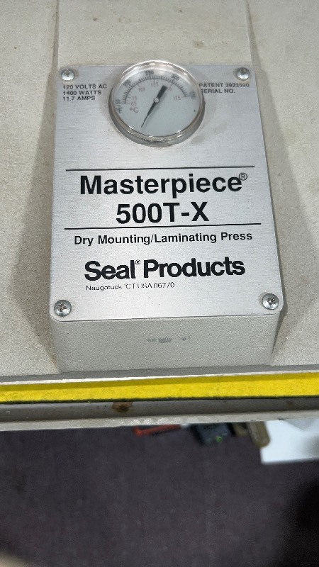 Seal Masterpiece 500T-X Dry Mounting Laminating Press - Works. 26 x 34 platen size.