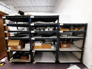 Heavy Duty Connect-a-shelf organizers. We have (2) measuring 36 L x 24 D X 65 H and (1) that is 56 H