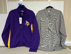 Vikings Full-zip Jacket Size L. Dynasty XXL button down Vikings Shirt