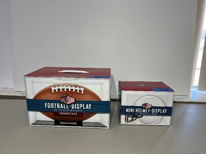 BallQube Mini Helmet Clear Display case. BallQube Football Clear Display Case.